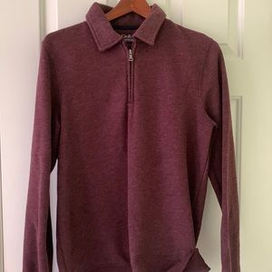 1/4 zip sweater maroon small